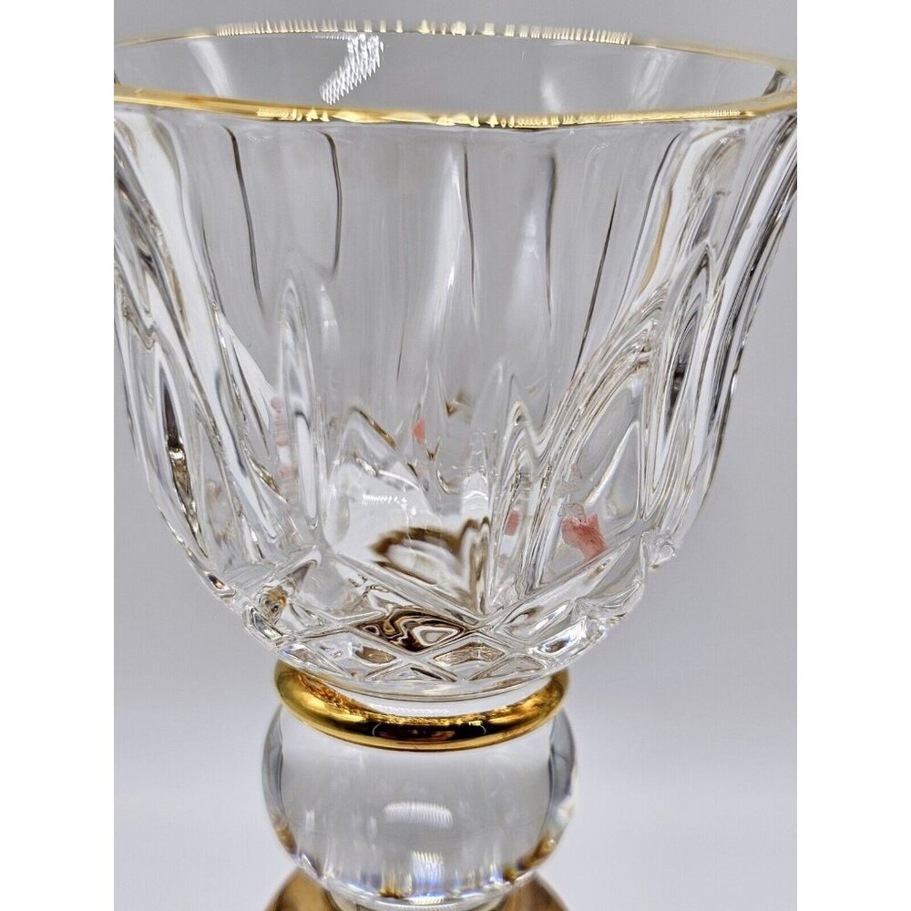 Elegant Yellow And Clear Pair Crystal Candlestick Holders Vintage Holidays Boho - Picture 5 of 10
